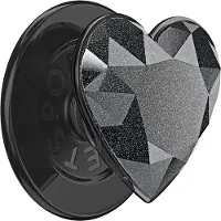 PopSockets , Smartphone PopGrip Premium MagSafe Standaard en Selfie Kristaleffect, Zwart