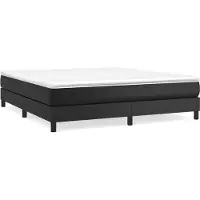 vidaXL Boxspring bed kunstleer zwart 160x200 cm