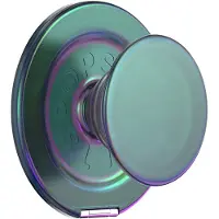 PopSockets , Smartphone PopGrip Kick-Out Premium Zelfklevende Bevestiging Standaard en Selfie, Zwart / Groen