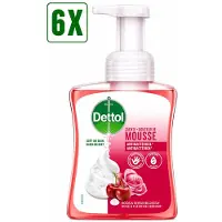 Dettol 6 x Handzeep Zachte Mousse - Antibacterieel - Roos & Kersenbloesem - 250 ml