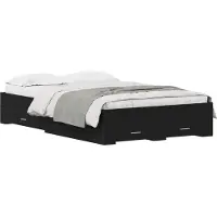 vidaXL Bedframe met lade Zwart Eiken 120 x 200 cm Bewerkt hout