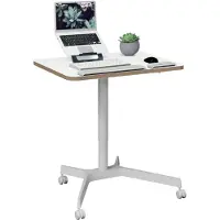 Leitz Ergo Zit Sta Bureau - In Hoogte Verstelbare Stehtisch - Wit - Ergonomisch Werkstation Voor Thuis En Kantoor - Modern Minimalistisch Design