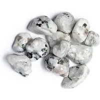 Phoenix Witte Maansteen Trommelstenen A Kwaliteit - ±250g; ±3-4cm - ±250g; ±3-4cm