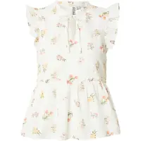 Pieces Blouse 'PCEMMA' olijfgroen / oranje / oudroze / wit