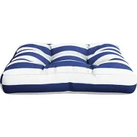 vidaXL Palletkussen gestreept 58x58x10 cm oxford stof blauw en wit