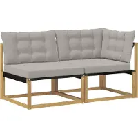 vidaXL Buiten bank set Massief Acacia Hout Wit