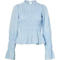 Y.A.S Blouse 'YASRava Smok' lichtblauw
