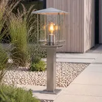 LumenXL Klassieke buitenlamp Rocco RVS, 45 cm