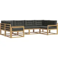 vidaXL Buiten bank set 6 st Wit en antracietkleurig