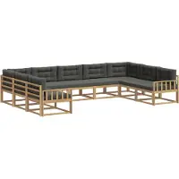 vidaXL Tuinset met 9 zitplaatsen, wit en antraciet