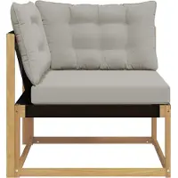 vidaXL Buitenhoekbank Massief Acacia Hout Wit