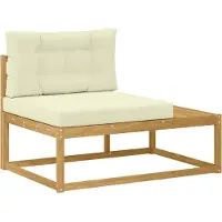 vidaXL Buiten eindsofa met kussen Wit 115 x 83 x 73 cm Polyester