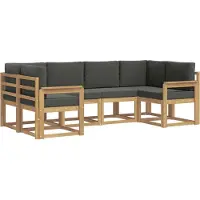 vidaXL Buiten bank set 6 st Wit en antracietkleurig