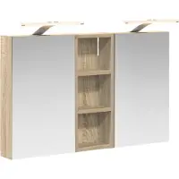 vidaXL Badkamerkast set 3 st 80 x 10,5 x 50 cm Bewerkt hout