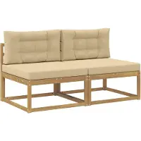 vidaXL 2 Stuk Buiten Midden Sofa Polyester Wit