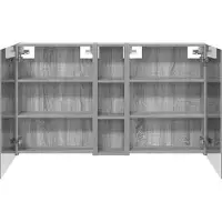 vidaXL Badkamerkast set 3 st 120 x 14,5 x 70 cm Bewerkt hout