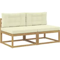 vidaXL Buiten Midden Sofa 2 st 2-zits Massief Acacia Hout