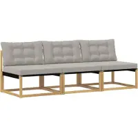 vidaXL Buiten Midden Sofa Massief Acacia Hout Wit