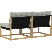 vidaXL Buiten Midden Sofa Massief Acacia Hout Wit