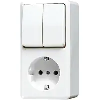 JUNG AP600 White Series Combo RA met basisplaatbundel - B675A