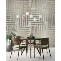 Marburg Fotobehang Strepen - Mintgroen - Taupe - Oud-goud - 2,70 M X 53 Cm