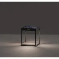 KLEWE LED lamp op zonne-energie RADIA GROUND, antraciet, 25 cm aluminium IP65 GROUND, zwart, Aluminium, Modern, Solar buitenverlichting