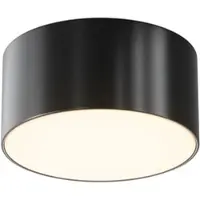 Maytoni LED buiten plafondlamp Zon, zwart, Ø 12 cm, 3.000 K metaal Zon, zwart, Aluminium, Modern, LED plafondlamp