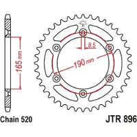JT Sprockets Jtr89645 Achtertandwiel