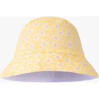 Swim Essentials reversible zonnehoed met bloemeprint geel/lila Meisjes Katoen - maat 0-12 mnd