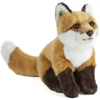Living Nature Knuffel - 21x36 cm - Vos - Oranje - - OneSize - Knuffels