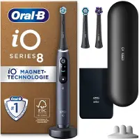 Braun iO 8 Plus Edition - Elektrische Tandenborstel + 3 opzetborstels + reisetui - Zwart
