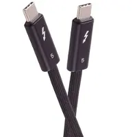 S-Conn UltraFlex USB-C kabel | Thunderbolt 5 | 80 Gbps | Intel gecertificeerd | nylon | zwart | 2 meter