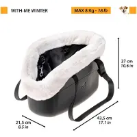 Ferplast With Me Winter Pet Carrier Bag Zwart