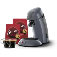 Philips Senseo koffiepadmachine – Crema Plus – 1 of 2 koffie tegelijk - Blauw - Inclusief 2 Senseo glazen - HD7806/52