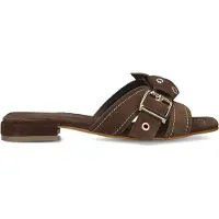 Stefano lauran Dames Slippers 25037 - Bruin - Maat 42