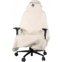 AROZZI Deken met Mouwen voor Bureaustoel - Sherpa & Velour - Wit