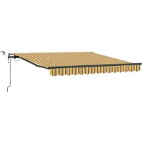 vidaXL Uitschuifbare luifel Meerkleurig 350 x 250 cm Polyester