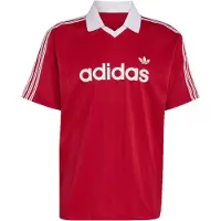 Adidas Shirt 'Drop Needle' rood / wit
