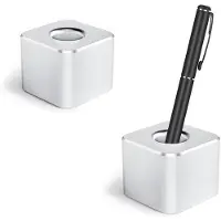 OEM Twee stuks: standaard voor kantoor, kantoortas, kantoororganizer, hulpmiddel voor het bureau, bureauaccessoires, tandenborstelhouder voor thuisgebruik (zilver)