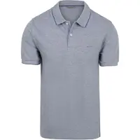 Gant Heren Tweekleurig blauw poloshirt (L), Casual, Katoen, Korte mouwen 2014102