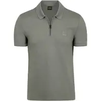 BOSS Heren Slim Fit Polo groen (L), Casual, Katoen, Korte mouwen 50537507