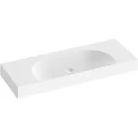 Ravak Lite - Wastafel 120x45 cm, zonder overloop, zonder kraangat, wit XJX01312000