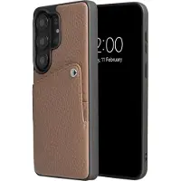 Selencia Riva Backcover met Pashouder voor de Samsung Galaxy S26 Ultra - Mocha Brown