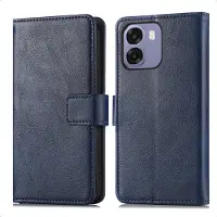 IMoshion Luxe Bookcase voor de Oppo A6x (4G/5G) - Donkerblauw