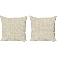 Abakuhaus Oosterse decoratieve kussenhoes, 2-pack, negatieve belichting, 45x45 cm, sepia en wit