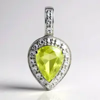 Cavill - Zilveren Druppelvormige Hanger - 925 Sterling Zilver Platina Geplateerd - 0,88 ct Kopertourmalijn - Cambodjaanse Zirkonen