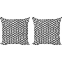 Abakuhaus Geometrische decoratieve kussenhoes, 2-pack, monochroom Amerika, 40x40 cm, wit/zwart