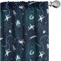 Abakuhaus Orbit – Gordijnen 2x75x245 cm – Microvezel – Donker teal