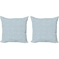 Abakuhaus Decoratieve kussenhoezen in ivoor en blauw, set van 2, sterren voor de kinderkamer, 45x45 cm, babyblauw en ivoor