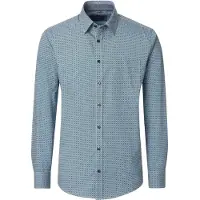 Casamoda Overhemd Print Blauw